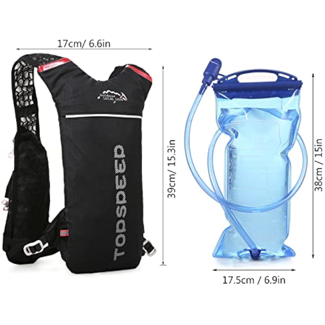 Lixada Lightweight Hydration Backpack 5L Running Backpack Hydration Backpack Waterproof and Breathable Large Capacity Outdoor Riding Backpack Lightweight for Running