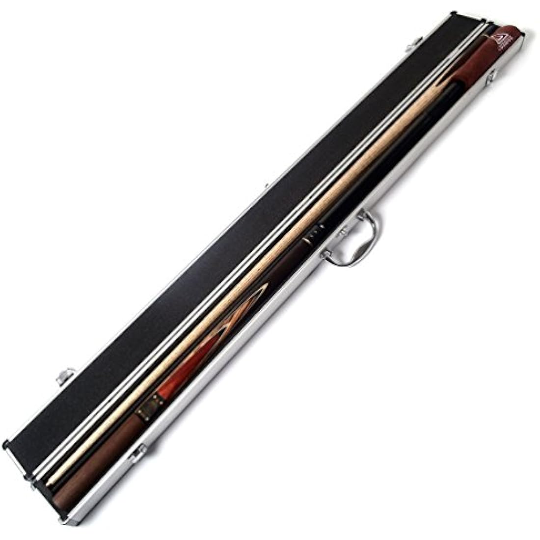 CUESOUL 57" 3/4 Jointed Snooker Billiard Pool Cue Handcrafted 18oz with Telescopic Aluminium Extension & 6" Walnut Extension, Ash Shaft & Walnut Butt, in Aluminium Cue Case, 9.5mm Tip Snooker Cue Set