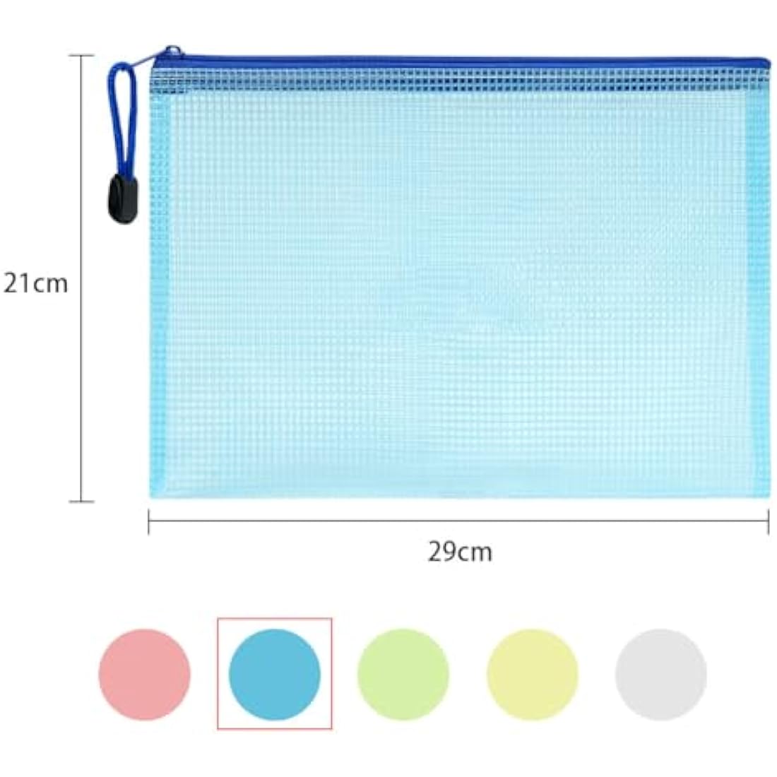 Vicloon Plastic Wallets, 10Pcs B5 Zip Lock Bags Mesh Document Wallet Document Folders Plastic Pockets Zipper File Wallet for School Office Homework Travel Storage Bags (Multicolor)