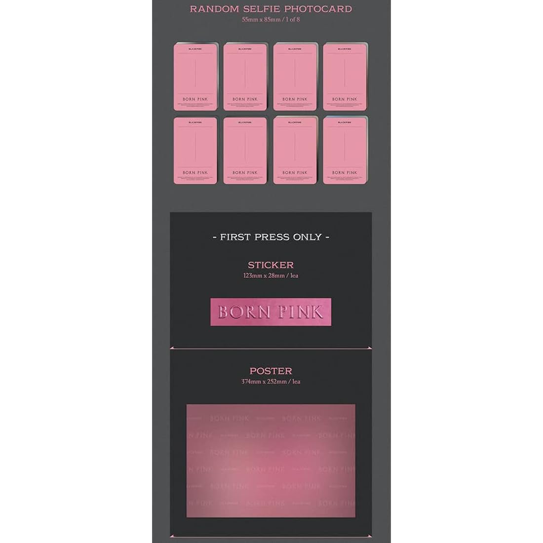 YG WORKS BLACKPINK 2nd ALBUM - BORN PINK [PINK Ver.] _Package Box set (Referring to the bullet point), Medium