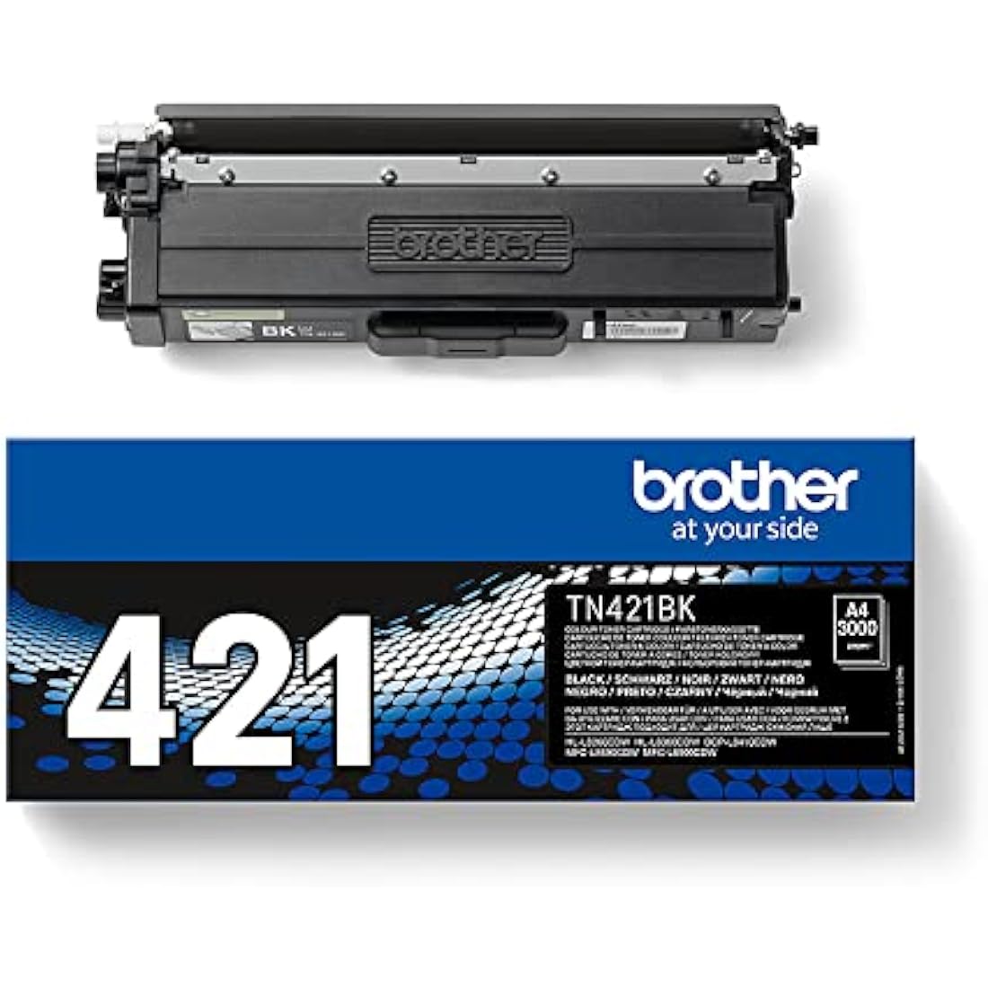 BROTHER TN-421BK Toner Cartridge, Black, Single Pack, Standard Yield, Includes 1 x Toner Cartridge, Genuine Supplies