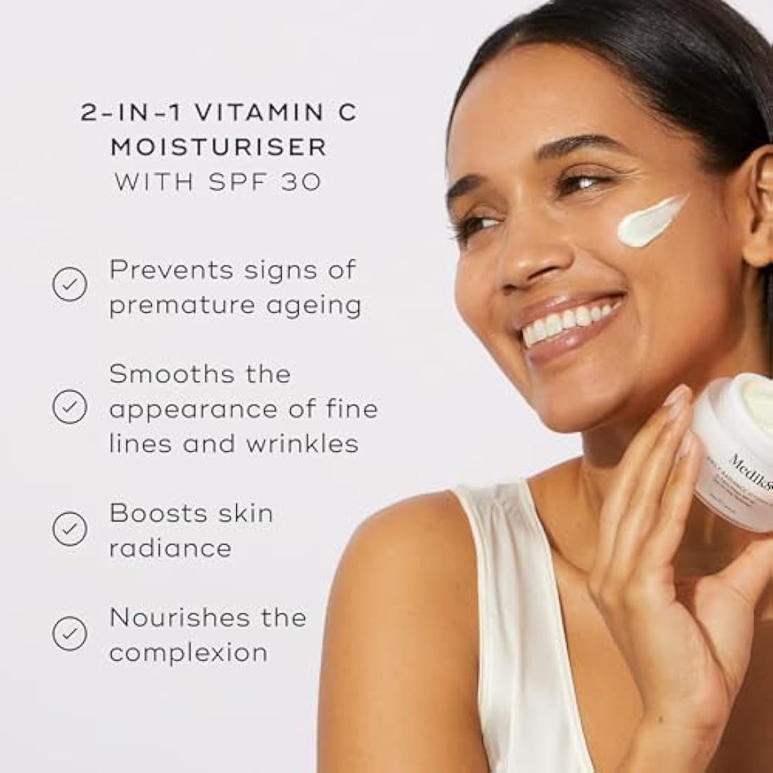 Medik8 Daily Radiance Vitamin C - 2-in-1 SPF & Face Moisturiser - C-Tetra Cream SPF 30 - Shields Skin Against Premature Signs of Ageing - 50ml