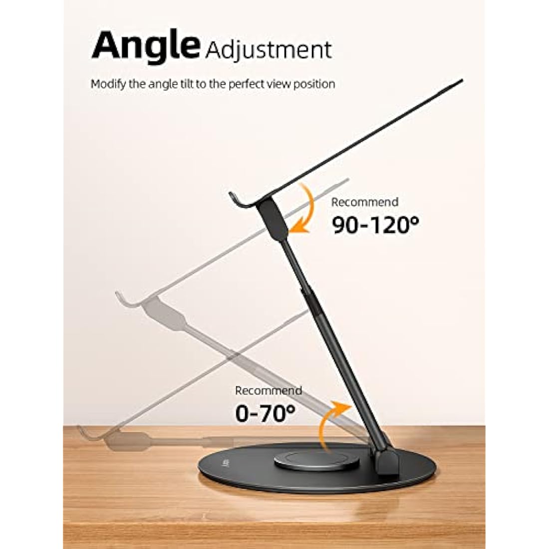 Nulaxy Swivel Laptop Stand for Desk with 360 Rotating Base, Adjustable Height up to 20", Ergonomic Laptop Riser Holder Computer Stand Compatible with MacBook All Laptops Computer 10-17", Black