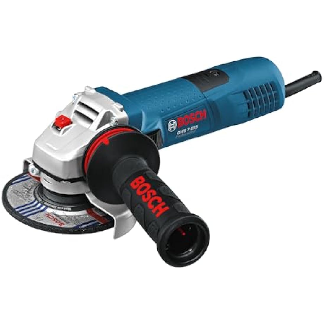 Bosch Professional Angle Grinder GWS 7-115 (110V, 720 W, disc diameter 115 mm, Includes Backing Flange, Locking Nut, Protective Guard)