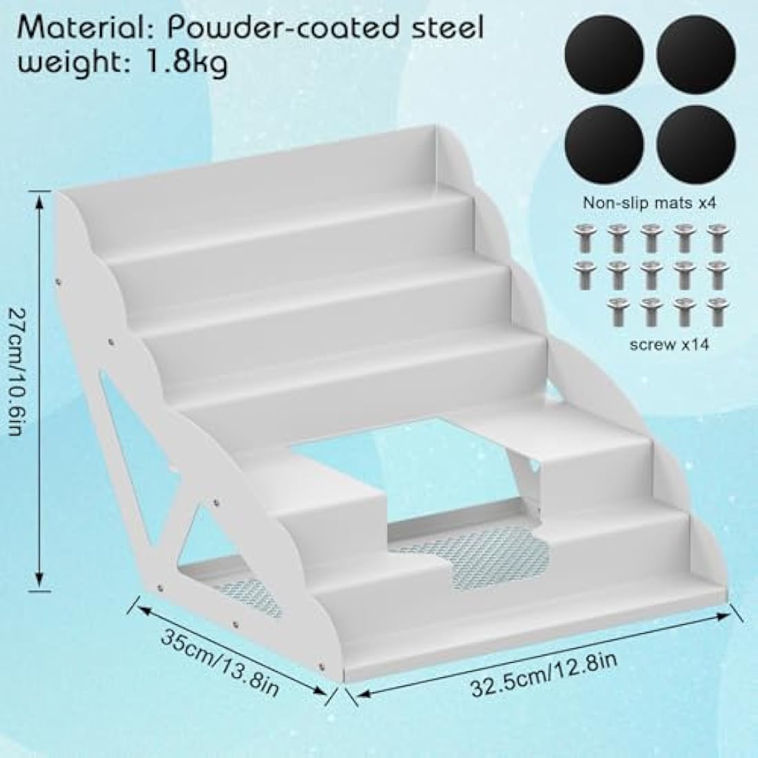 Toniebox shelf for IKEA Kallax, Fully Magnetic Toniebox stand for Over 50 Figures + Box, Tonier Rack for Girls and Boys Toning Shelf for Tonie Figures Storage(white)