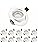 sanlumia 10X LED Tilt Ultra Slim Spotlight, Round Recessed Ceiling Downlight, 5W 450lm, 6400K Cool White, White Finish