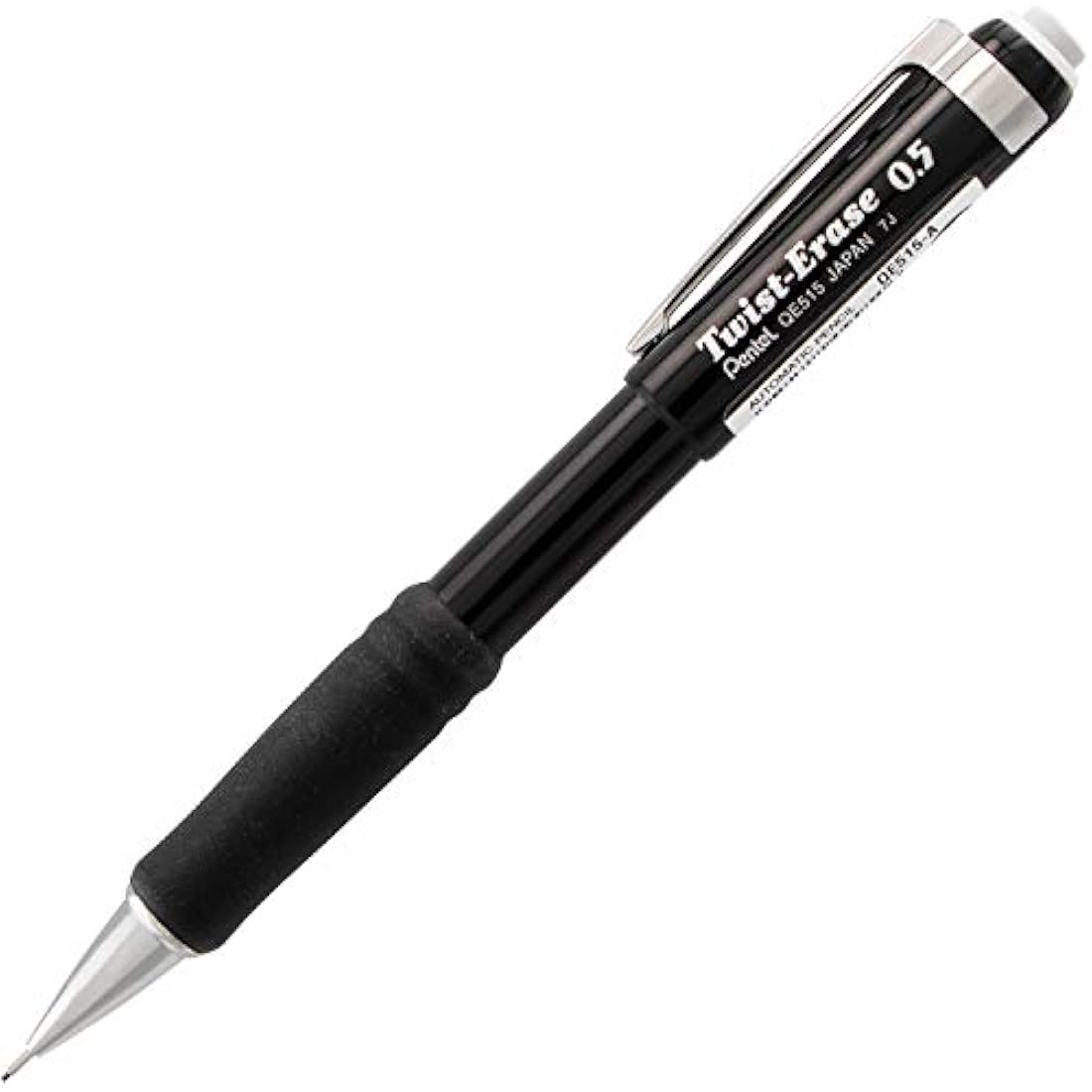 Pentel 0.5mm Twist Erase Mechanical Pencil (Pack of 12), QE515A,Black