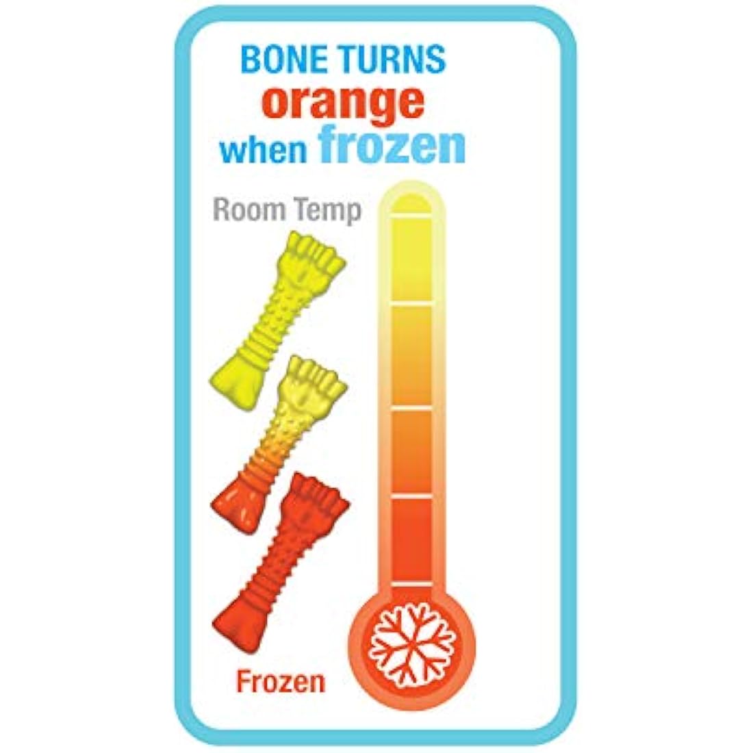 Nylabone Puppy Dog Teething Colour Change Freezer Bone Dog Chew Toy, Lamb & Apple Flavour, Small, for Puppies Up to 11 kg