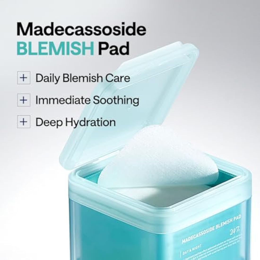 MEDIHEAL Cotton Facial Pads with Centella Asiatica Extract, 100 Count, Vegan, for Uneven Skin Tone