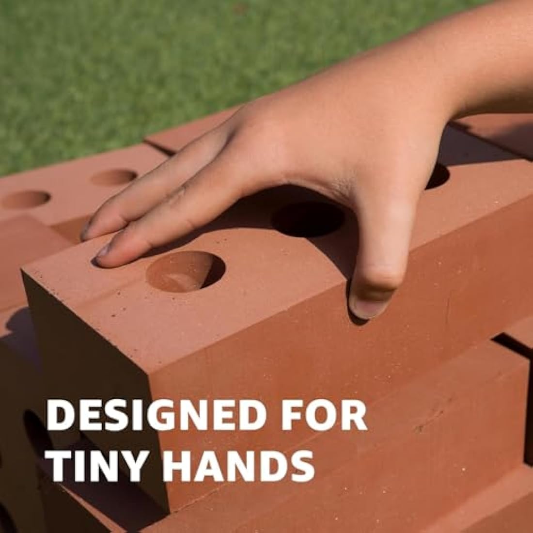 Bluecaps 30-Piece Foam Builder's Brick Set For Kids - Build Imagination, Skills & Strength Through Indoor/Outdoor Play