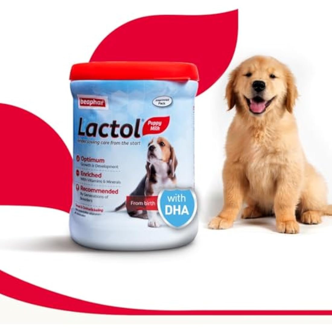 Beaphar | Lactol Puppy Milk Replacer | Complete Nutritious Feed for Newborn, Weaning & Hand Rearing Puppies | Includes DHA | Enriched with Vitamins & Minerals | 1kg (Packing May Vary)