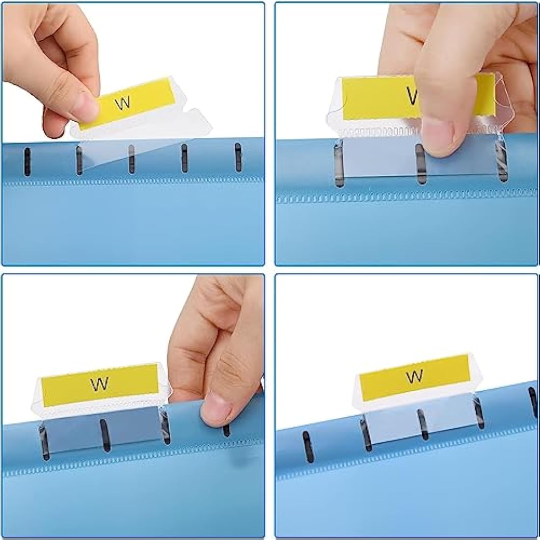Suspension Files, MerryNine 15PCS Polypropylene Filing Cabinet Suspension Files with Tabs and Card Inserts for School Home Work Office Organization **Check Size Before Ordering ** (Bule, A4)