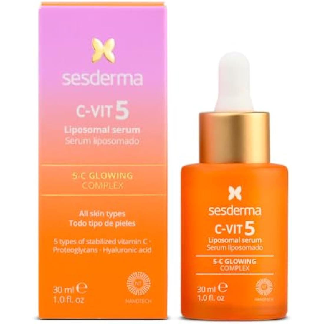 Sesderma C-Vit Liposomal Serum 30ml - Hydrating Vitamin C Serum for Face - Anti Aging Serum - Grade Skincare - Radiant and Youthful Skin - Cruelty Free Formula