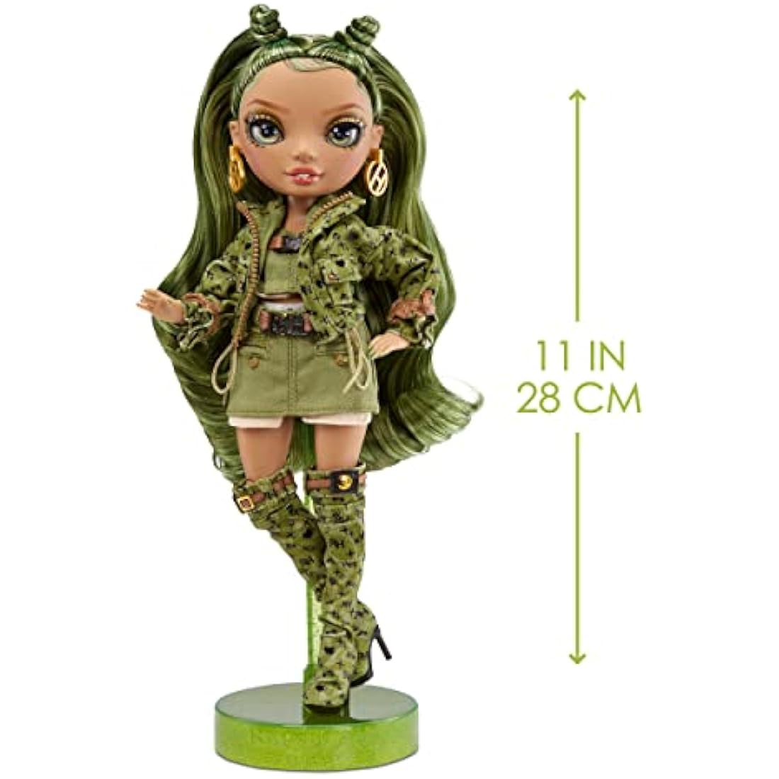 Rainbow High Fashion Doll – OLIVIA WOODS - Camo Green Doll – Fashionable Outfit & 10+ Colourful Play Accessories - For Collectors and Kids Ages 4-12 Years