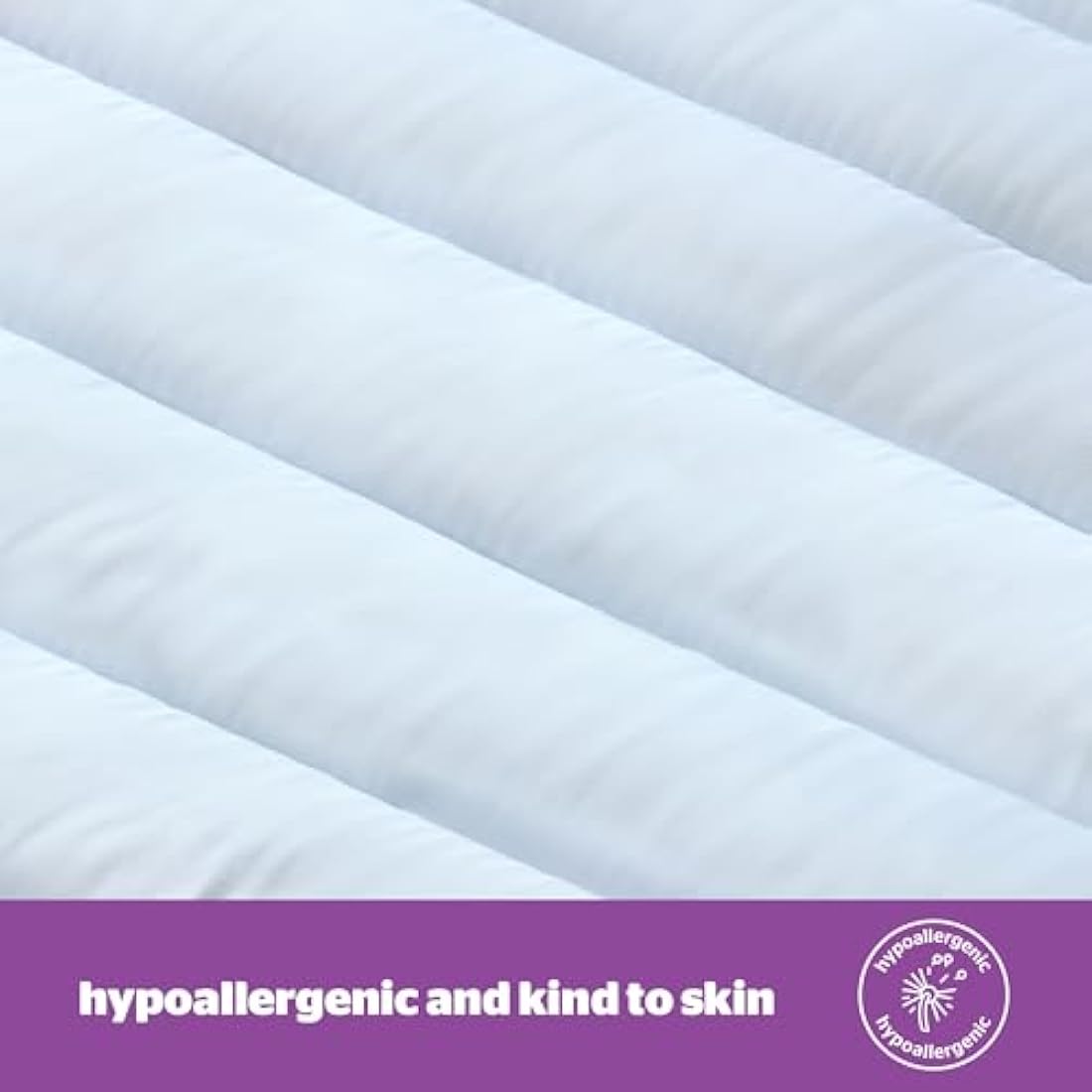 Silentnight Deep Sleep Mattress Topper King Size Bed - Soft Supportive Comfortable Durable Bed Topper with Easy Fit Elasticated Straps - Hypoallergenic and Machine Washable - King - 200x150cm