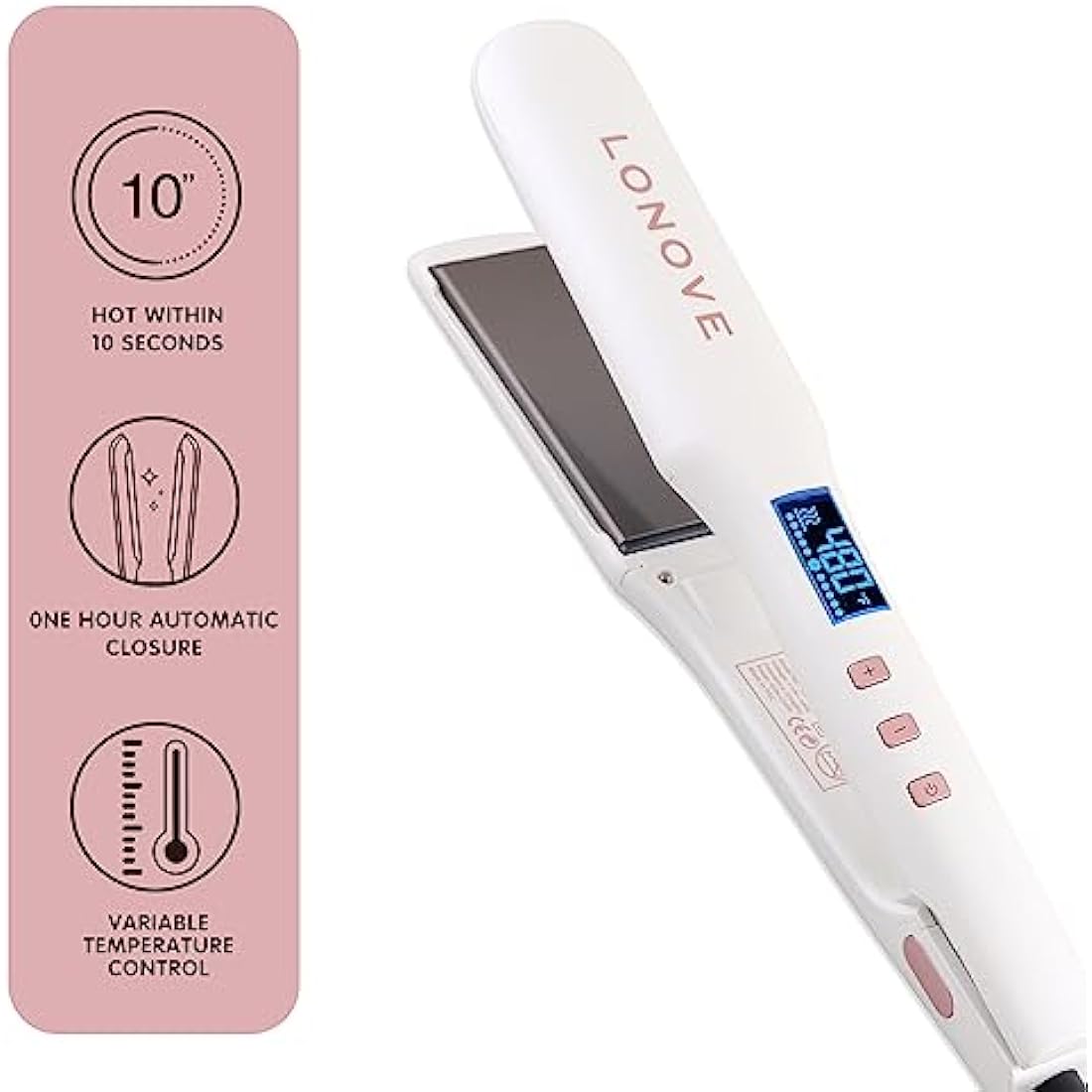 Titanium Hair Straighteners for Thick Hair - Professional Flat Iron Hair Straightener for Women