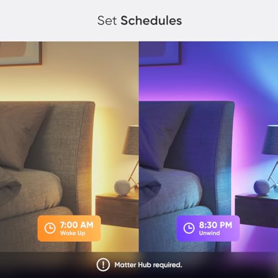 Nanoleaf Matter Wi-Fi 5M Gradient LED Light Strip - 300 RGB IC Addressable LEDs, Music & Screen Sync, Trimmable Strips, Smart App & Voice Control (Works with Alexa Apple Google), Bedroom Gaming Decor