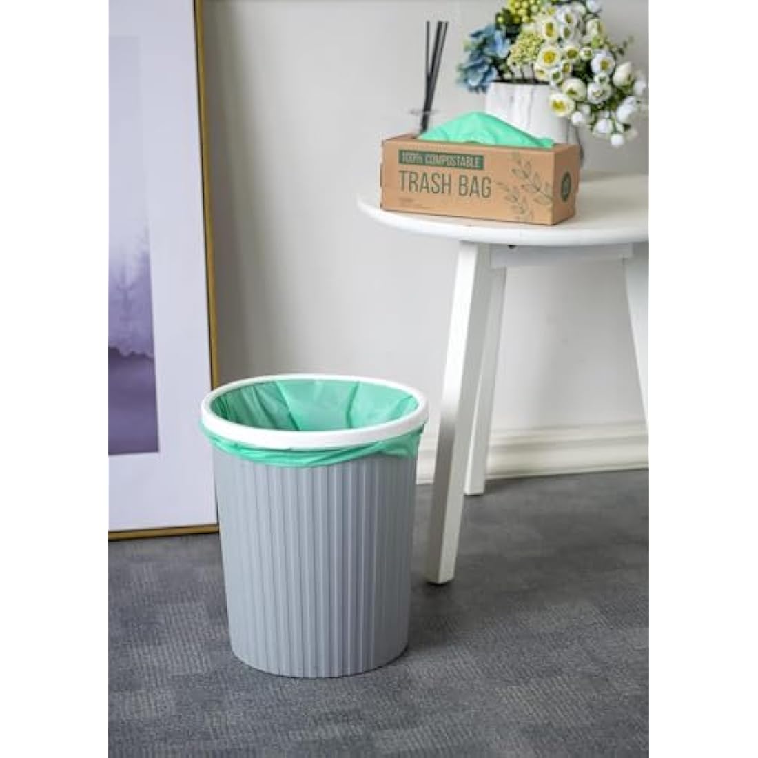 150 Bags Compost Bin Liners 6L 8L 10L 30L Kitchen Waste Bags 100% Biodegradable Bags with EN13432 Certification (6L)