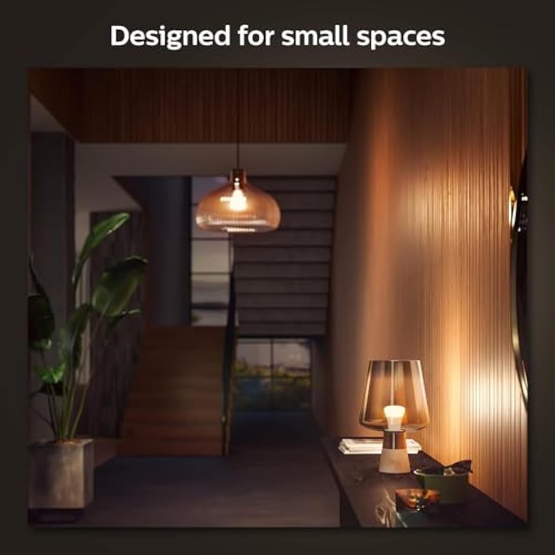 Philips Hue White Smart Bulb LED 4 Pack [E27 Edison Screw] - 800 Lumens (60W Equivalent). Works with Alexa, Google Assistant and Apple Homekit