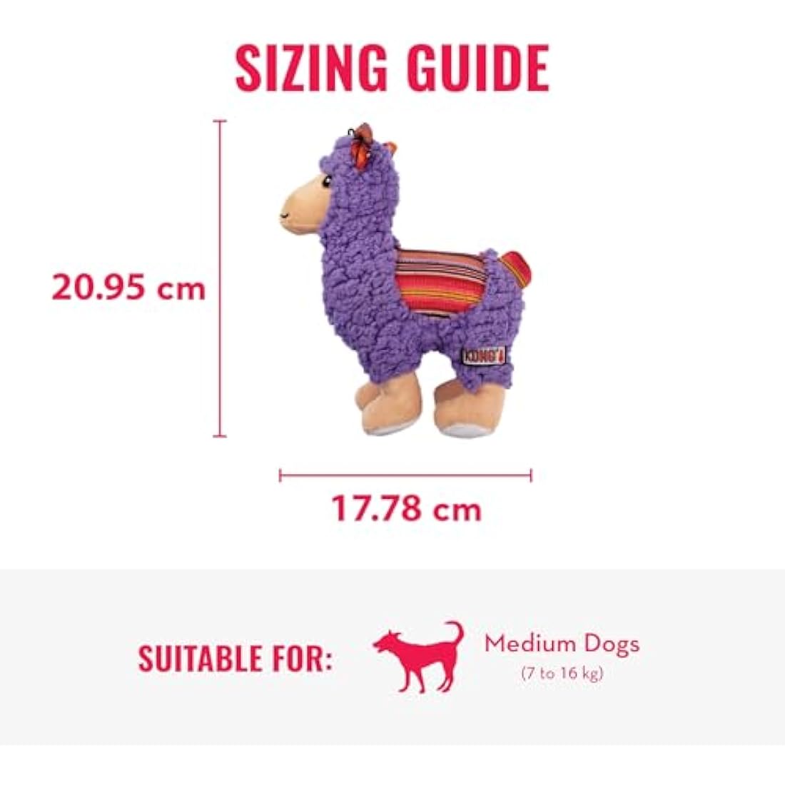 KONG - Sherps Llama - M - 1 piece Multicolour