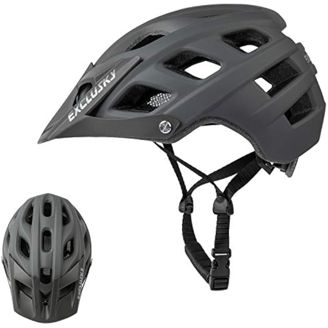 Exclusky Mountain Bike Helmet, MTB Helmet Adult Lightweight Breathable Mens Bike Helmet Cycling Mountain & Road Bicycle Helmets for Men Women