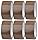 Crimson Starfish 6 x Brown Packaging Tape Rolls 48mm x 66m | Packaging Tape for Packing Parcels, Boxes, Postage, Moving House | Adhesive Parcel & Clear Packing Tape | Moving Out Essentials