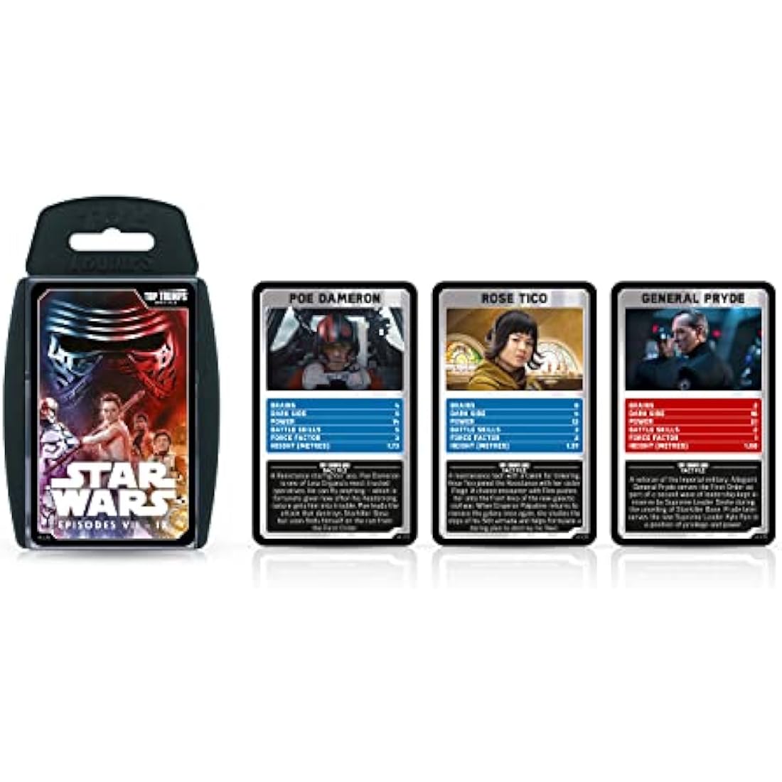 Top Trumps Star Wars Episodes 7-9 Special Card Game, Play with Rey, Han Solo, Chewbacca, Finn, Kylo Ren and General Leia Organa, Educational for 2 plus players makes a great gift for ages 6 plus