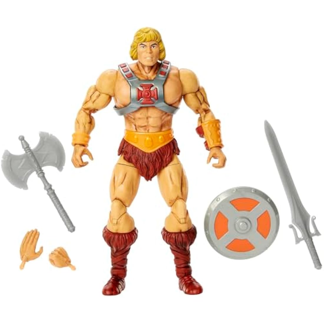 Masters of the Universe Masterverse 40th Anniversary Figure He-Man Action Figure with Accessories, 7-inch MOTU Collectible Gift