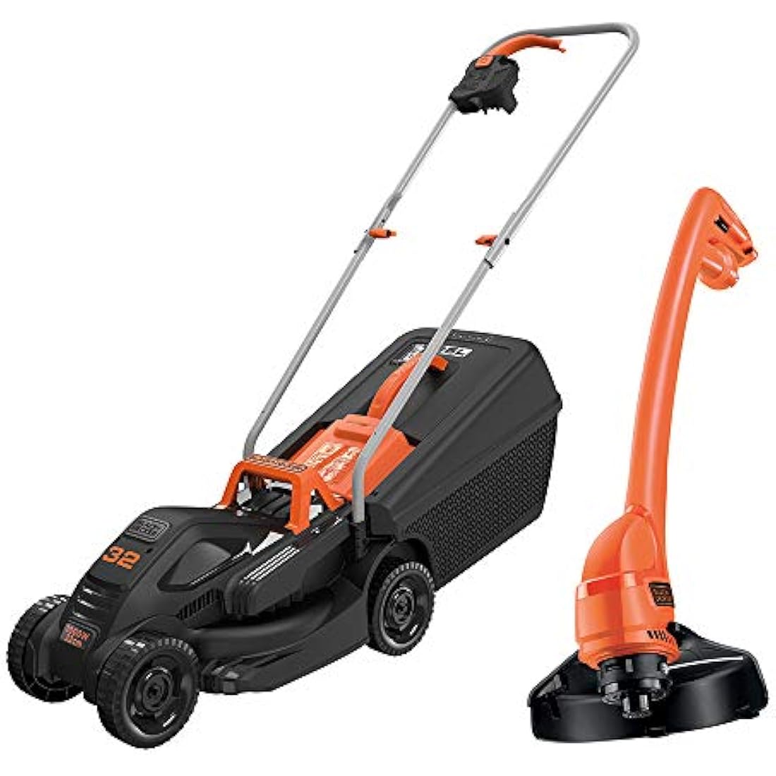 BLACK+DECKER 32cm Electric Rotary Mower with GL250 Grass Strimmer
