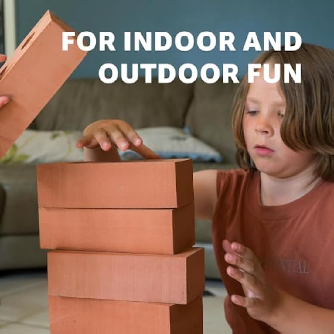 Bluecaps 30-Piece Foam Builder's Brick Set For Kids - Build Imagination, Skills & Strength Through Indoor/Outdoor Play