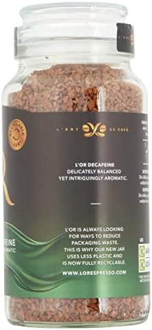 L'OR Decaf Instant Coffee 150g (Pack of 6 Jars, Total of 900g)