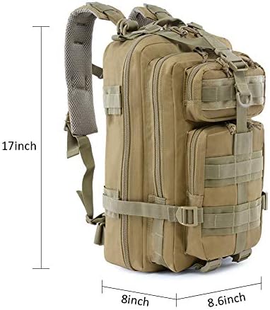ROARING FIRE Military Tactical Assault Backpack, EDC Outdoor Backpack, Trekking Backpack, 30L Army Rucksack Molle Pack, Go Bag, Get Home Bag for EDC, Camping, Hiking
