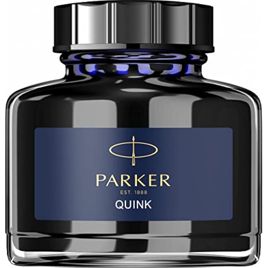 Parker Fountain Pen Ink Bottle | Blue-Black QUINK Ink | 57 ml Fountain Pen Refill