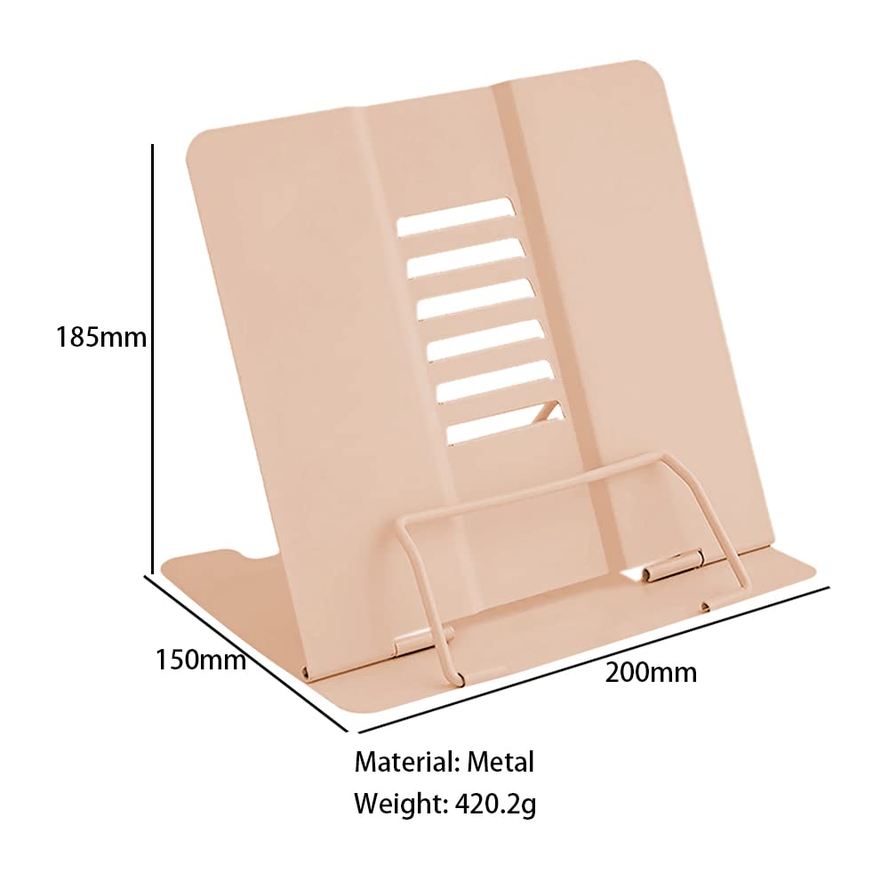Geoyien Book Stand, Book Holder for Reading in Bed, Multifunctional Metal Reading Rack, Adjustable Angle, Correct Sitting Posture, Reduce Fatigue