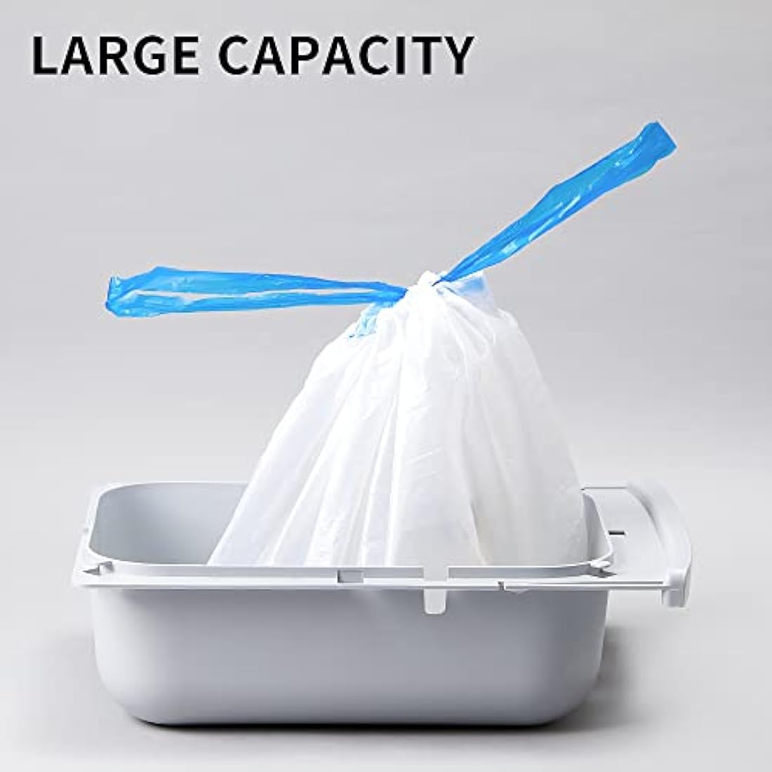 PETKIT Replaced Cat Litter Tray Liners with Drawstring 100 pcs for PURA X and PURA MAX Self Cleaning Cat Litter Box, 55x30cm, Portable Strong Cat Litter Waste Replaceable Bags