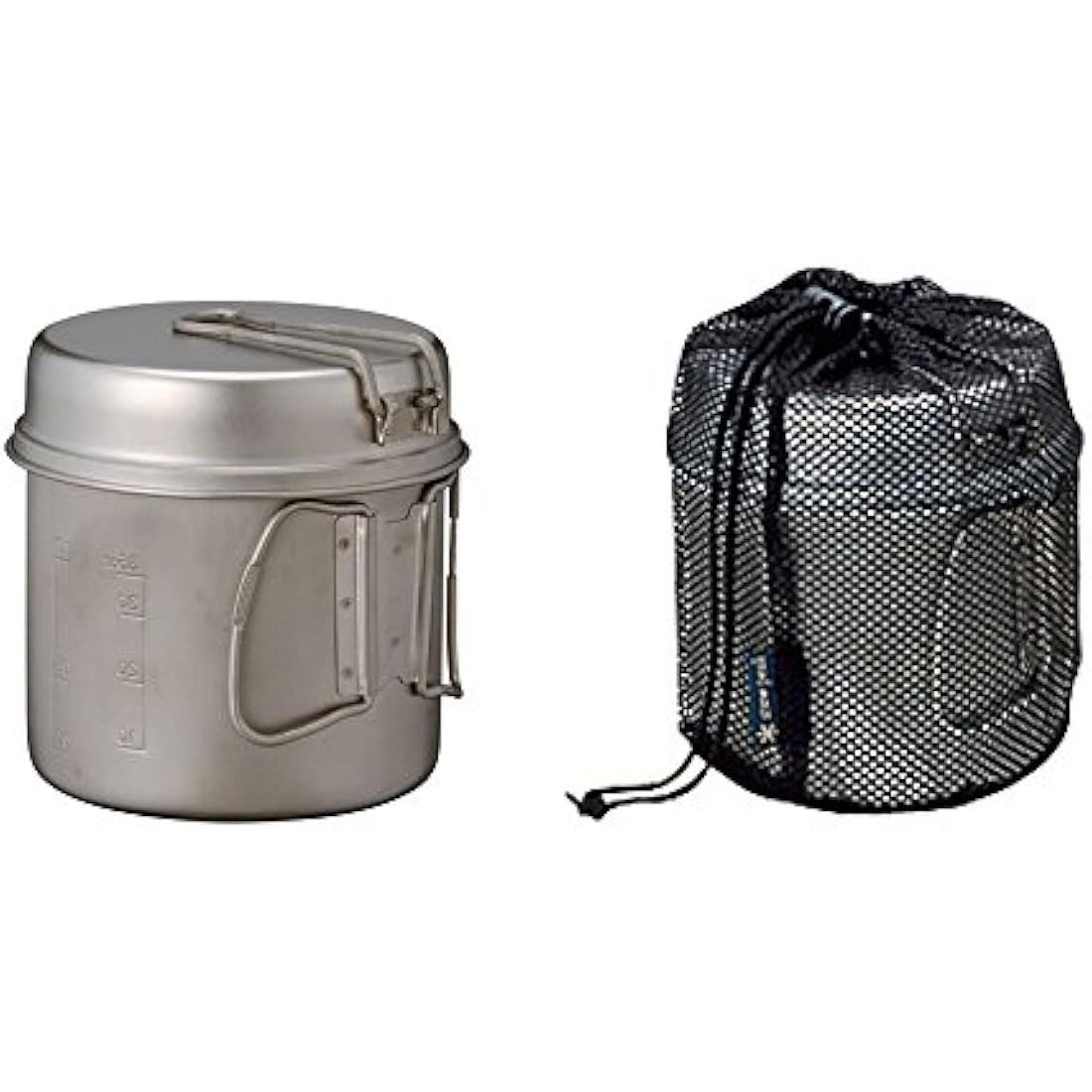 Snow Peak Trek Japanese Titanium Pot, Ultralight and Compact for Backpacking and Camping, Made in Japan, Lifetime Product Guarantee