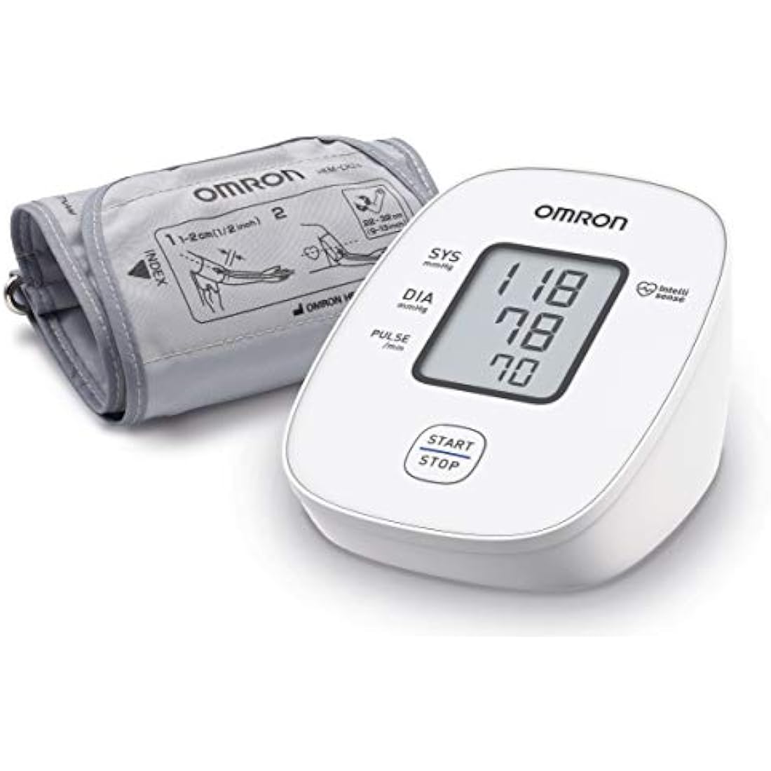 OMRON X2 Basic Automatic Upper Arm Blood Pressure Monitor for Home Use - Clinically Validated BP Monitor with Irregular Heartbeat Detection - BP Machine with BP Cuff 22-32 cm - Batteries Included