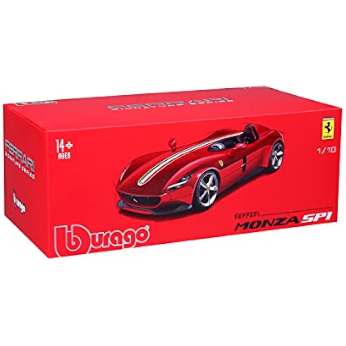 Bburago FERRARI SIGNATURE MONZA SP-1 Super Car – 1:18 Scale – Incredibly Detailed Die-Cast Replica Collectible Model Vehicle, Red