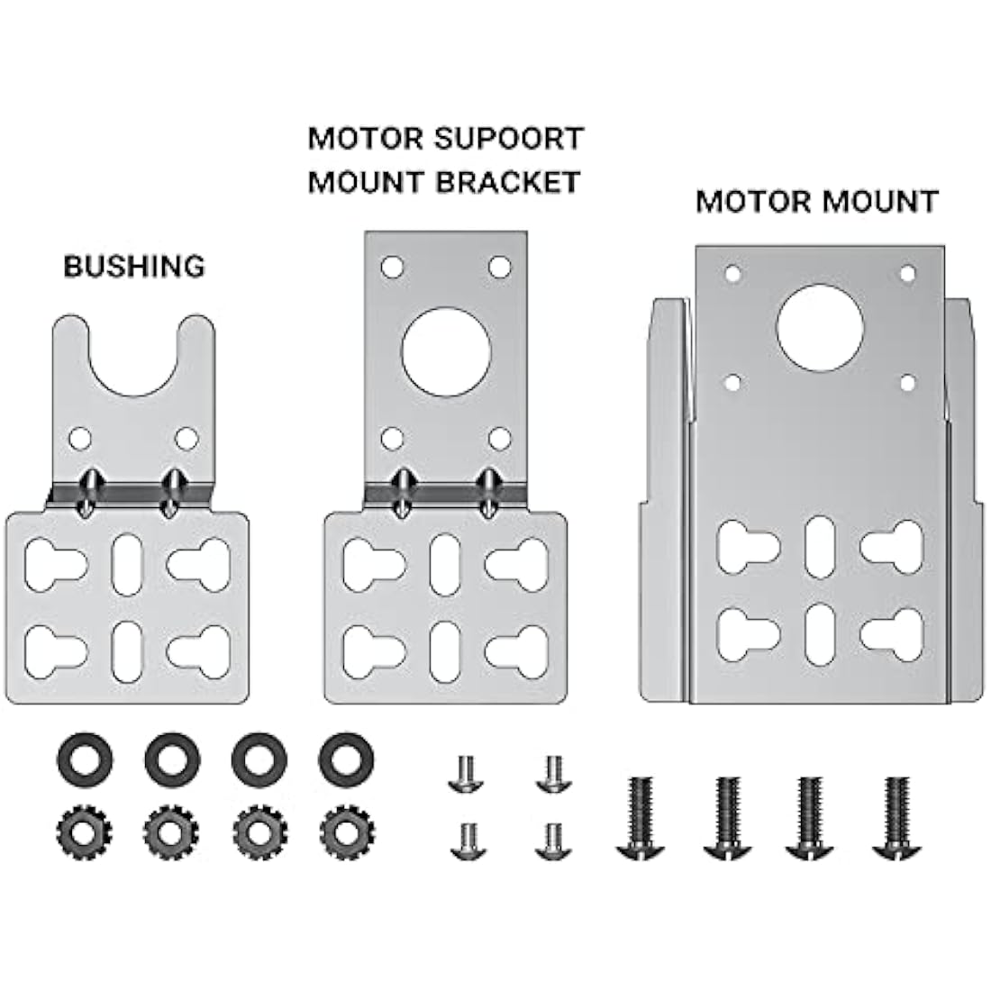 Onlyfire Universal Barbecue Grill Stainless Steel Rotisserie Motor Bracket Set