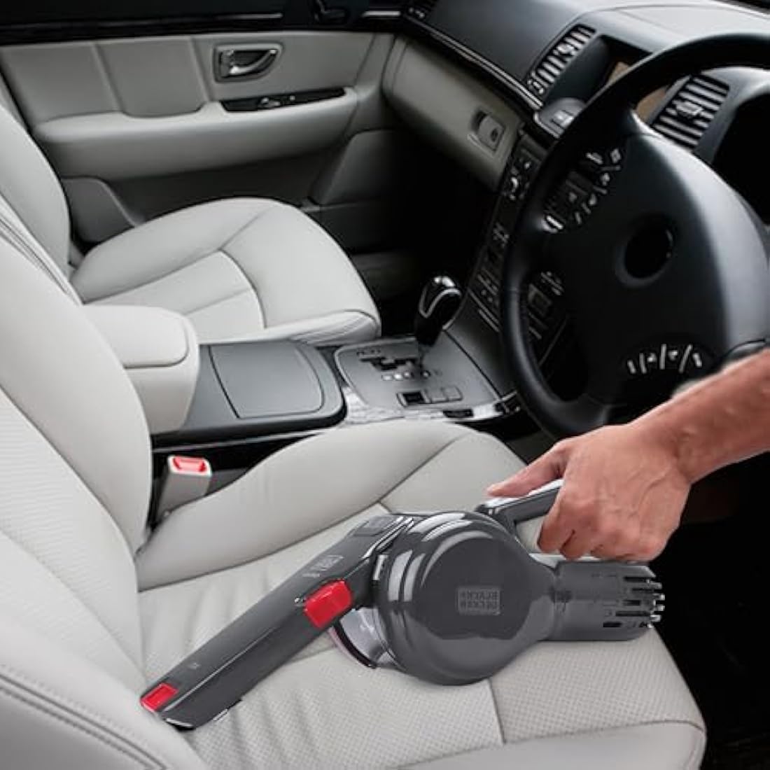 BLACK+DECKER Auto Hand Vacuum, 12V, Cordless, Includes Fold out brush, Upholstery brush and Storage bag, PV1200AV-XJ
