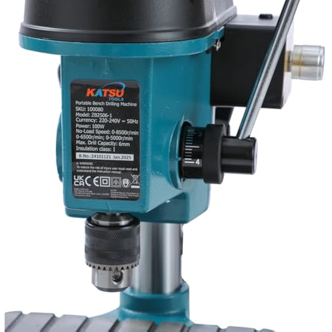KATSU Mini Bench Drill Pillar Press Stand 100W with Fully Adjustable Speed + 6mm Chuck + Handle Lock + Electronic Variable Speed Switch