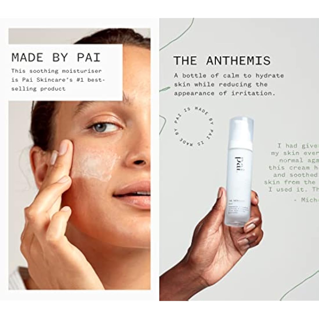 Pai Skincare The Anthemis Moisturiser 50ml, Face Moisturiser for Sensitive Skin, Calming Face Cream with Chamomile & Rosehip, Hydrates for Up to 24 Hours, Vegan & Cruelty-Free