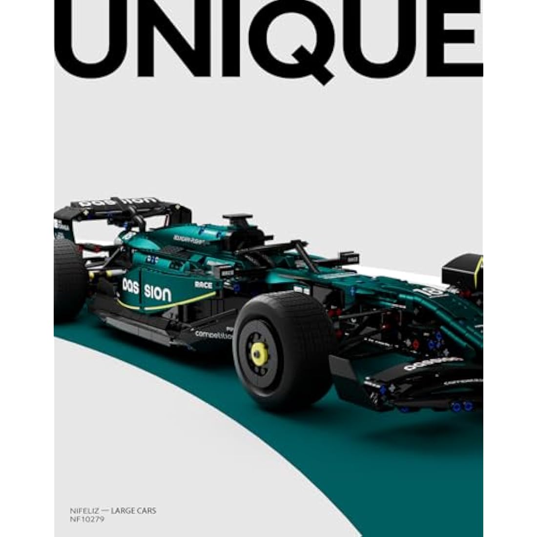 Nifeliz AM24 Formula 1 Racing Car Building Set, 1:8 Scale Collectible Car Model Set for Adults, Home or Office Décor, Gifts for men, Women, Him or Her (2351 PCS, NF10279)