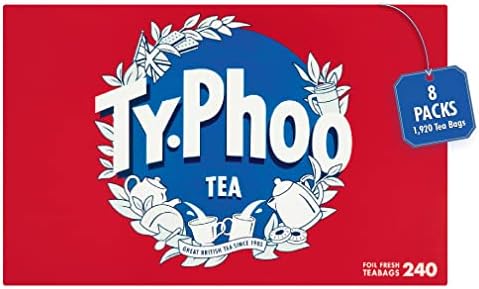 Typhoo Tea Bags | English Breakfast for Large Households & Catering | Pack of 8 x 240 Teabags