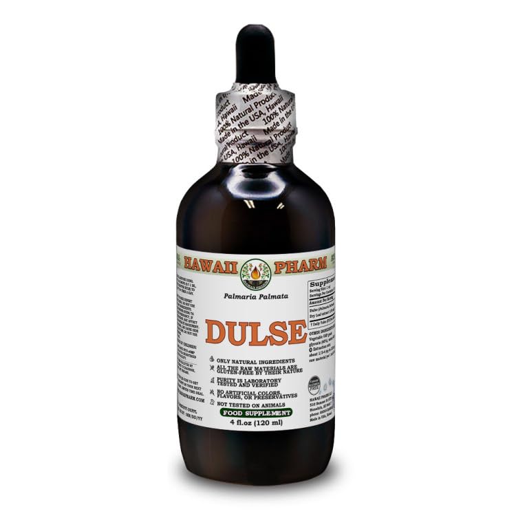 Hawaii Pharm Europe Dulse Liquid Extract, Dried Leaf (Palmaria Palmata) Alcohol-Free Glycerite 120 ml