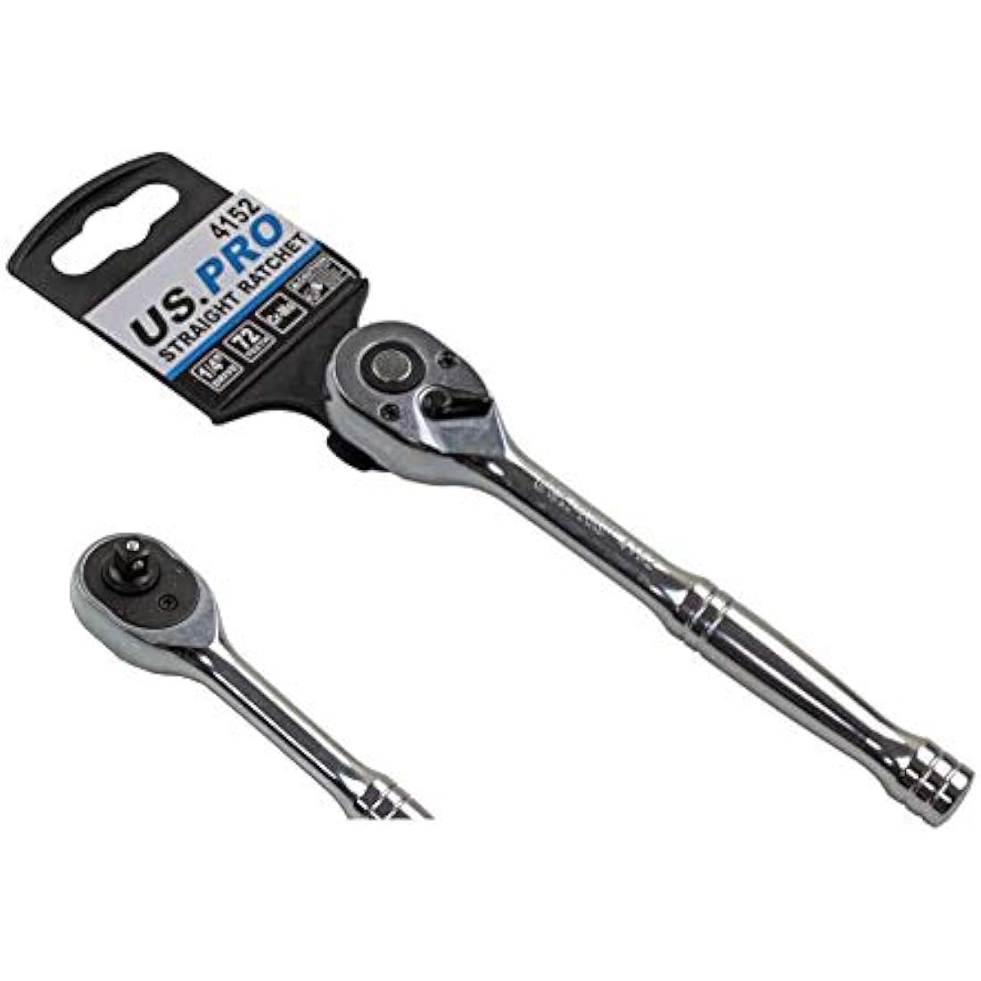 US PRO 1/4" Drive 72T Quick Release Reversible Ratchet Socket Wrench 4152