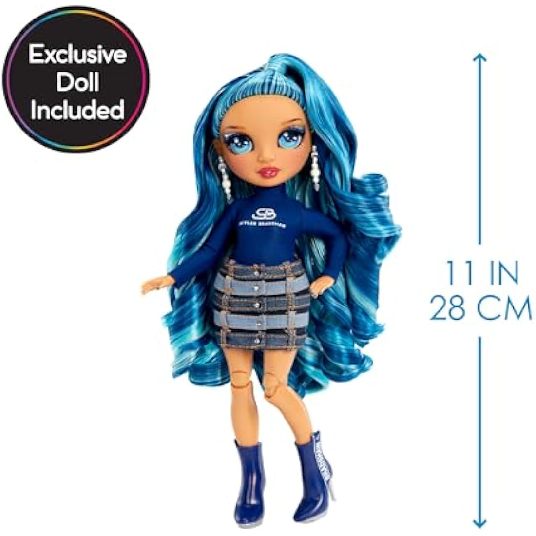 Rainbow High Dream & Design Fashion Studio Playset - Fashion Design Playset with Blue Skyler Bradshaw Doll and Easy No-Sew Fashion Kit - Ideal for Kids Ages 4-12 and Collectors