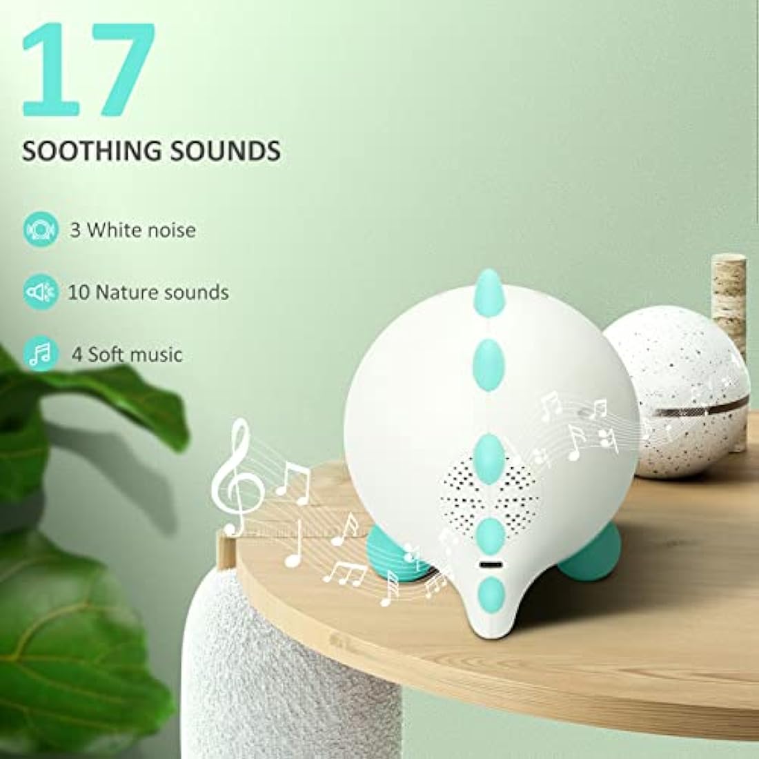 Kids Alarm Clock, Toddler Sleep Training Clock with Night Lights, Sound Machine, Time to Wake Grow Clock for Children (Green)