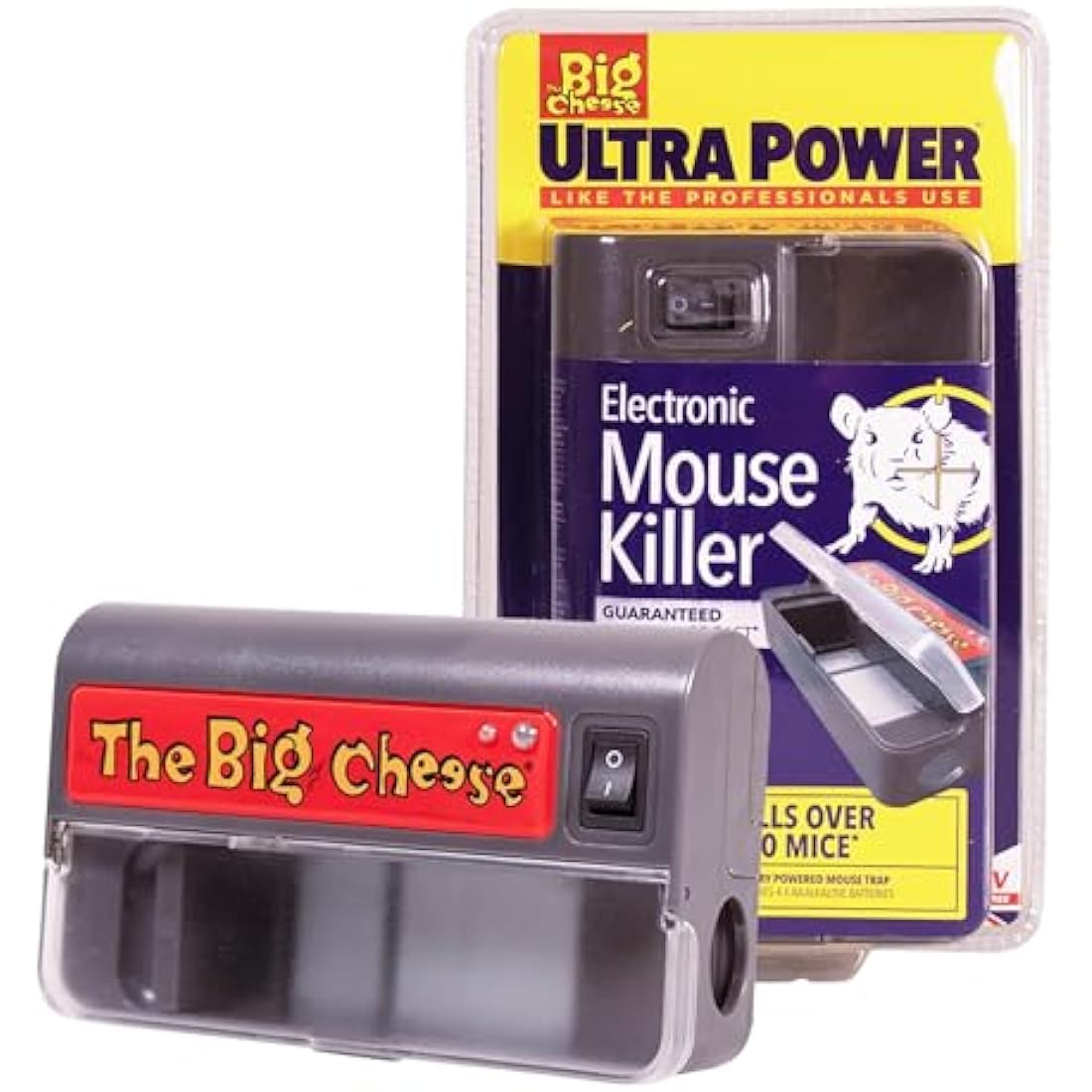 The Big Cheese Ultra Power - Electronic Mouse Killer, Quick, Effective Humane - Professional Electric Mouse Trap that Kills Instantly - Safe, Hygienic Zapper - Indoor Battery Powered Electric Trap