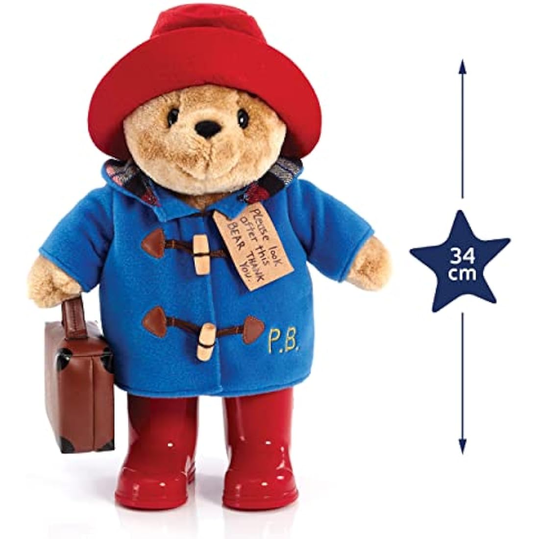 Rainbow Designs Classic Paddington Bear with Boots and Suitcase 36cm